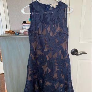 XS Michael Kors Palm Navy Dress